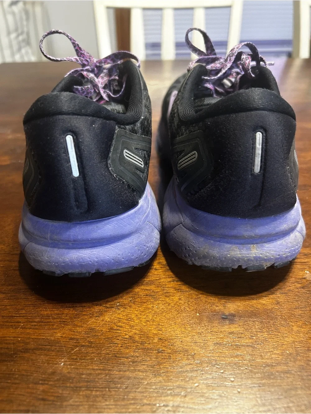 Brooks Ghost 14 Women’s Running Shoes - Black with Pink/purple Leopard Accents